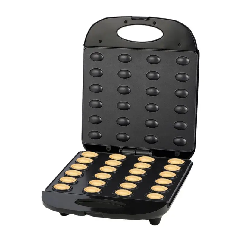 Mini Waffle Maker Machine - クルミ風味のクッキー製造機、電動式、24穴ケーキ型、ミニナッツワッフルパン、朝食パン製造機、米国プラグ