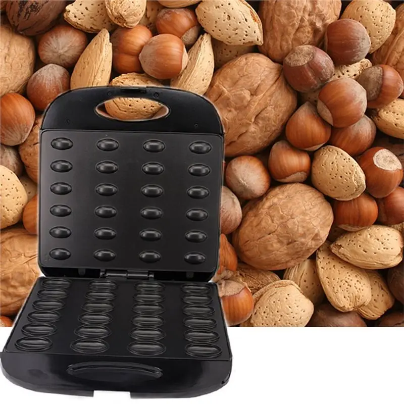 クルミ風味のクッキー製造機、電動式、24穴ケーキ型、ミニナッ - Mini Waffle Maker Machine のレビューと価格